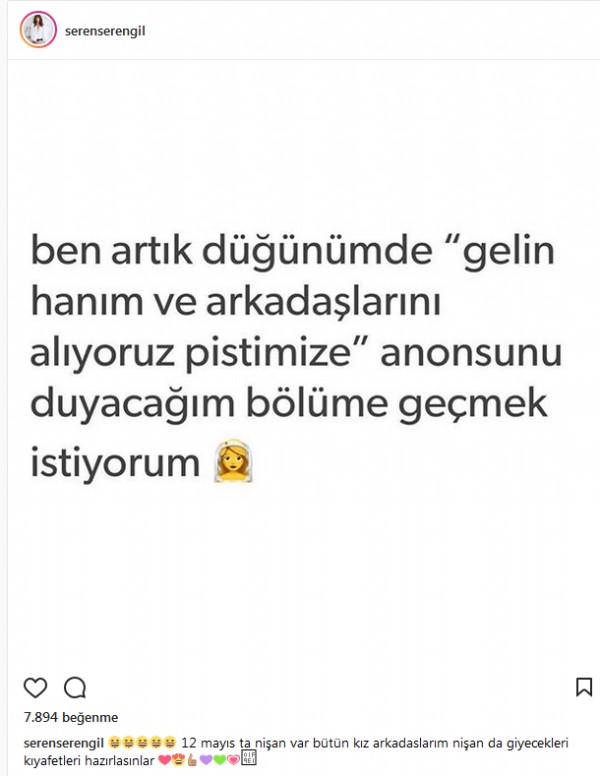 Seren Serengil nişan tarihini açıkladı